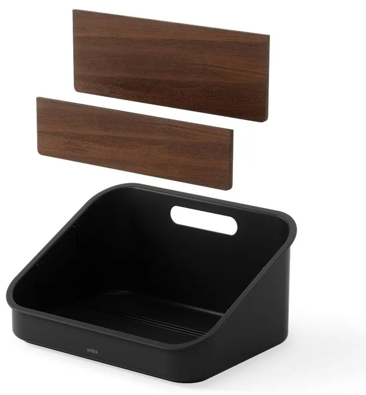 Organizer da bagno nero per cosmetici in plastica riciclata Bellwood - Umbra