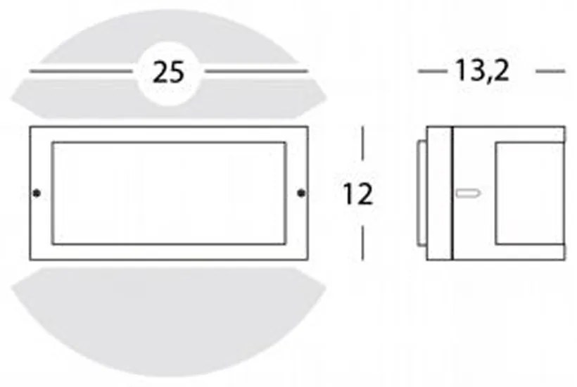 Applique Est. Moderna Umbe Aperta Alluminio E Termoplastica Grafite 1 Luce E27