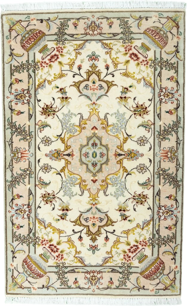 Tabriz Tappeto 80 x 120 Beige (Iran) Annodato A Mano