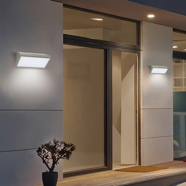 Brilagi-LED Lampada da parete esterna con sensore TRIANGLE LED/20W/230V grigio I