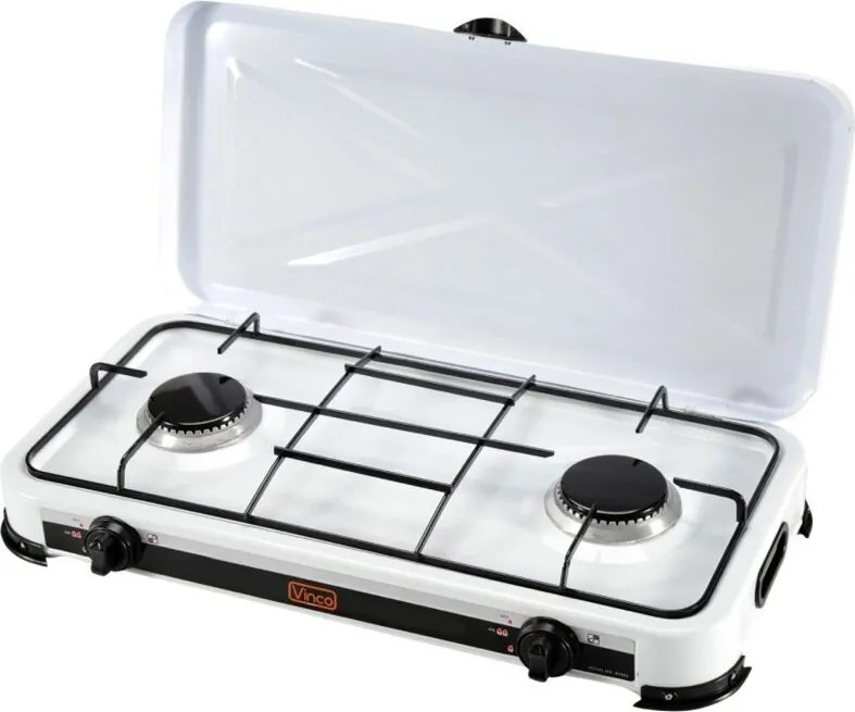 Fornello a Gas Gpl 2 Fuochi Bruciatore 1.2 Kw Vinco 76002 Campeggio