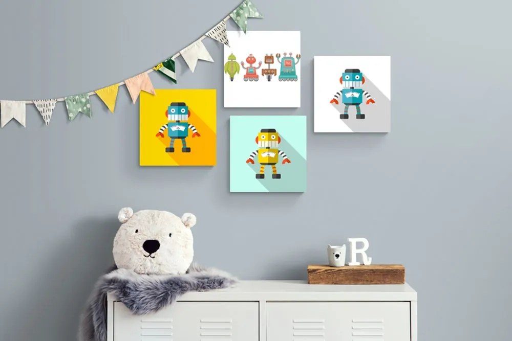 Set di quadri – Per piccoli amanti dei robot