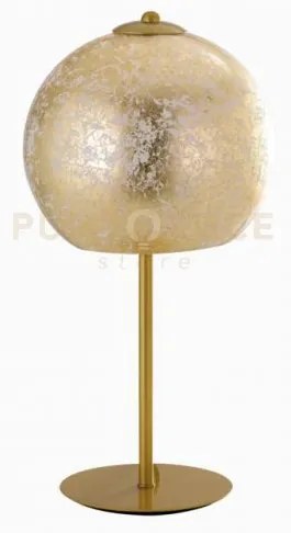 Lume vanity oro 1 luce attacco e27 18x35cm in vetro decoro foglia oro