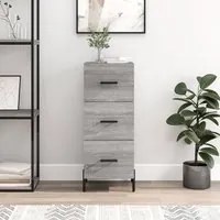 Credenza Grigio Sonoma 34,5x34x90 cm in Legno Multistratocod mxl 129090