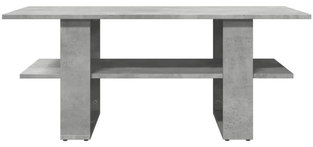 Tavolino salotto grigio cemento 102x55x42 cm legno multistrato