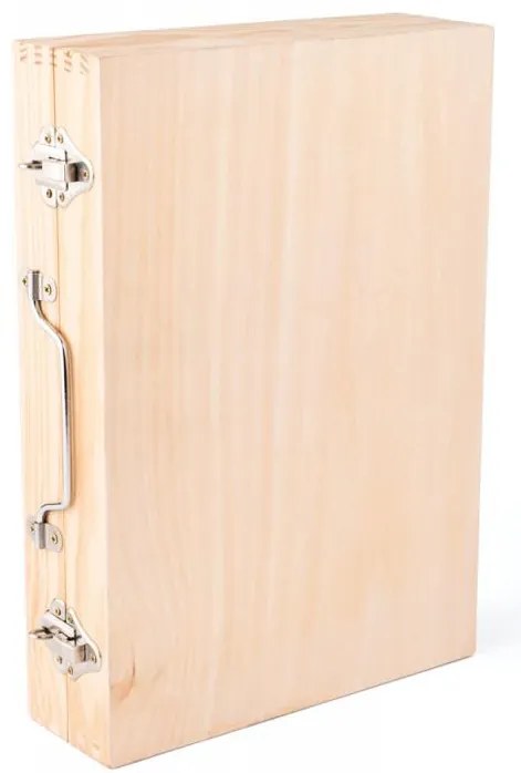 Utensili di metallo nella valigetta di legno