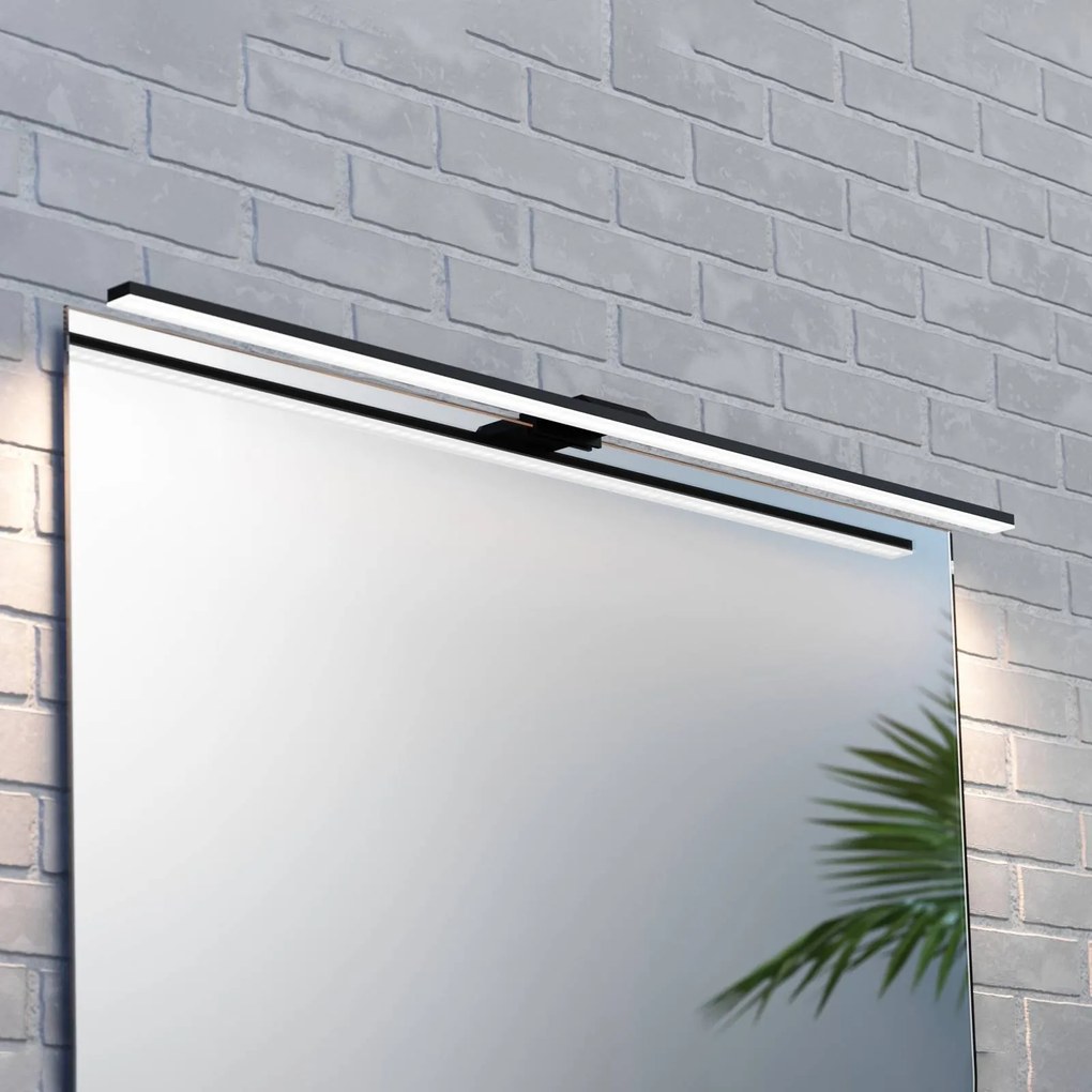 Applique da parete Triga MCJ, Nero, Bagno, Alluminio, Moderno, Applique