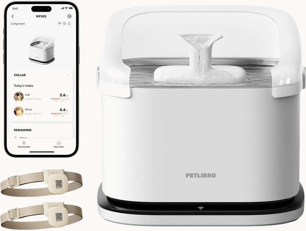 Fontana d'acqua intelligente per gatti