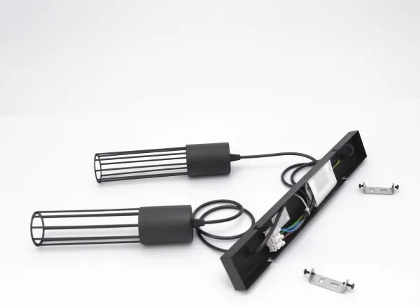 Lampadario a sospensione con filo MELODY 2xE27/15W/230V nero