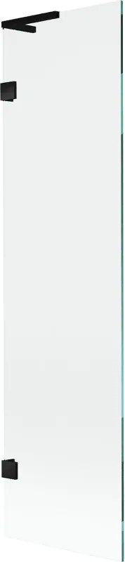 Mexen Lunar L parete per vasca 1-anta 50 x 150 cm, trasparente, nero - 897L-050-000-70-00