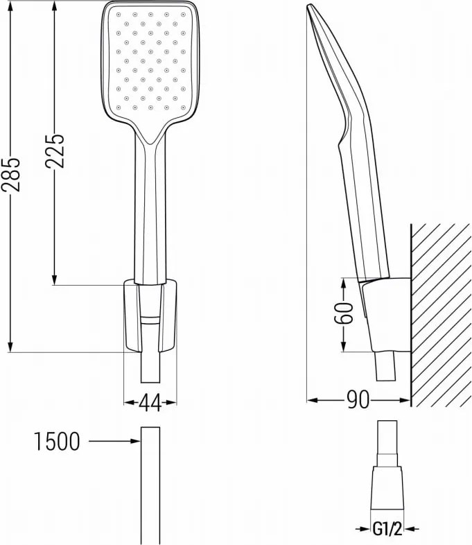 Mexen R-62 set doccia a punto fisso, bianco - 785625052-20