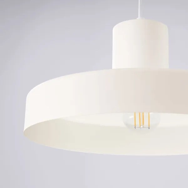 Sollux SL.1704 - Lampadario a sospensione con filo BILO 1xE27/15W/230V diametro 35 cm color crema
