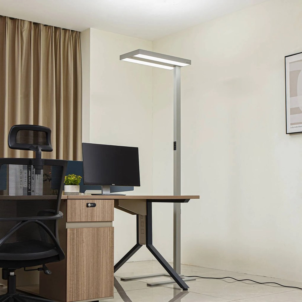 Arcchio lampada LED da pavimento Logan Ultra HCL, CCT, sensore, dimmerabile HCL Arcchio,, Alluminio / Grigio / Zincato, Studio / Ufficio, Alluminio, Moderno