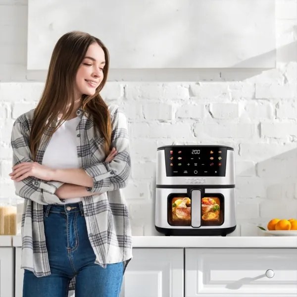 TESLA Electronics AirCook- Friggitrice digitale multifunzionale ad aria calda 7 l 1600W/230V