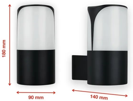 Telefunken 320305TF - Applique da esterno 1xE27/12W/230V IP44 nero