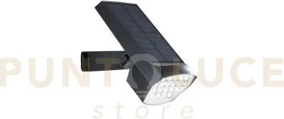 Faro solare led iris nero 1,8w 200lm 2700-6500k 17,9x10x15 cm senso...