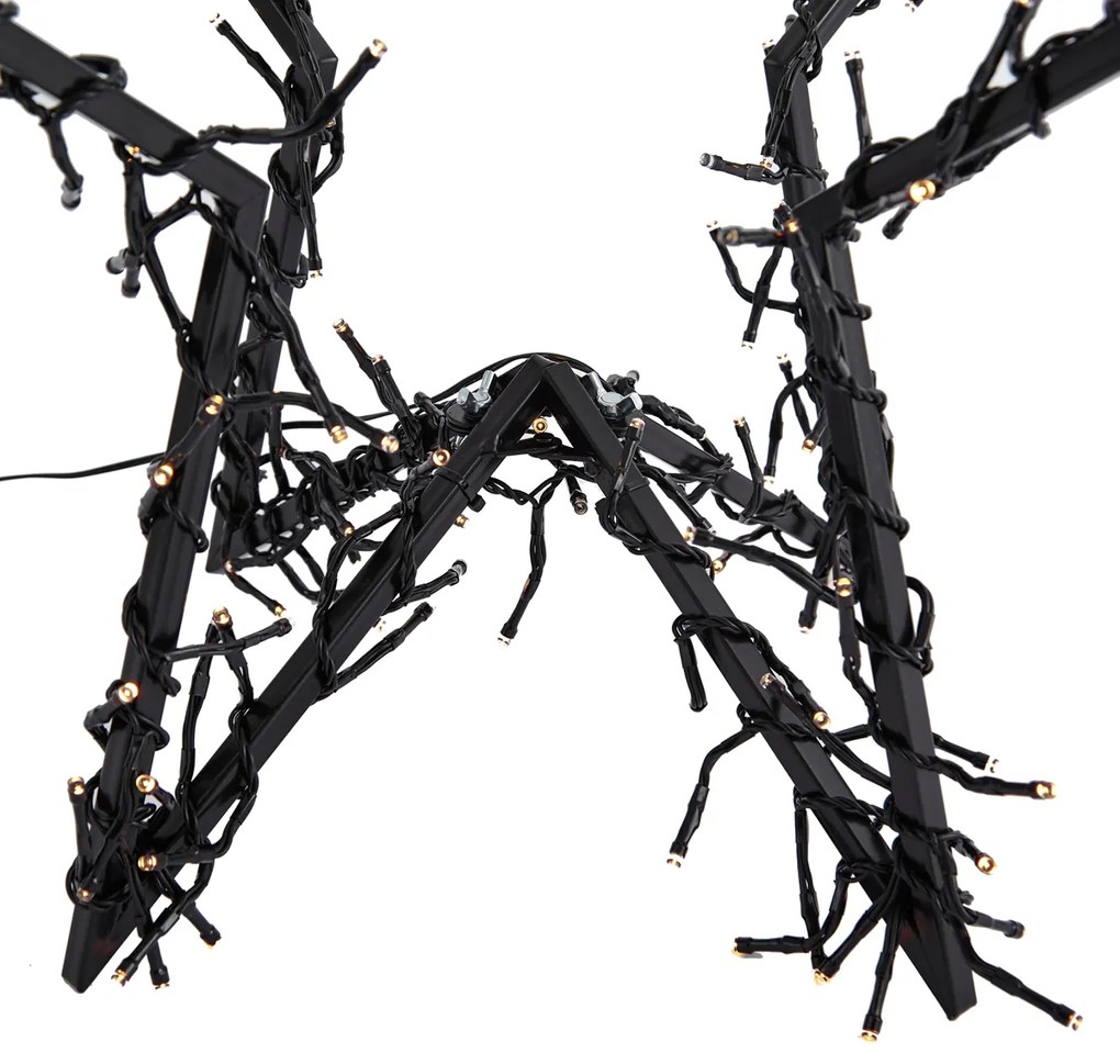 Stella di Natale nera con LED IP44 - Brilli