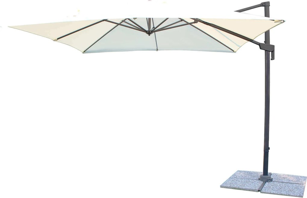 VOLTA - ombrellone da giardino decentrato 3 x 3