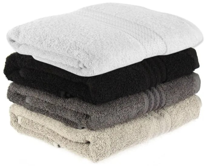 Set di 4 asciugamani in cotone Shadow, 50 x 90 cm - Foutastic