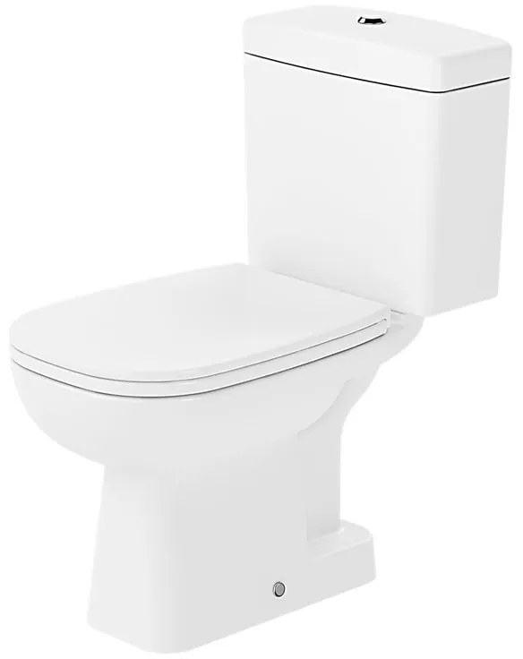 Vaso WC distanziato d-code, sedile escluso P 65 x L 35.5 x H 38.5 cm bianco lucido