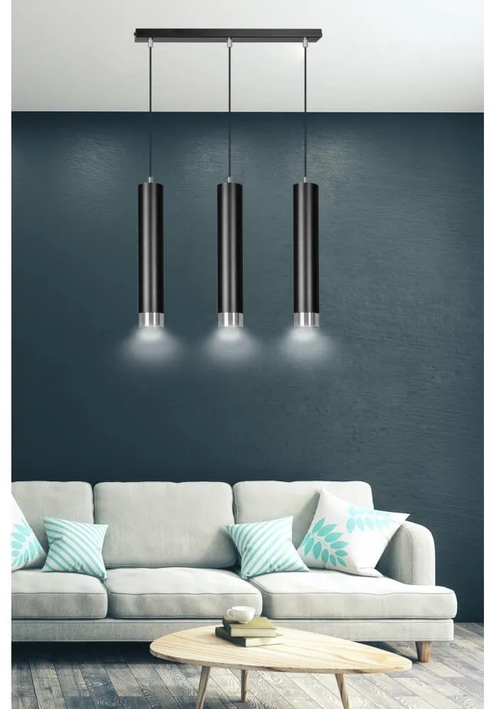 Lampadario a sospensione KIBO 3 BLACK e WHITE Colore del corpo Nero