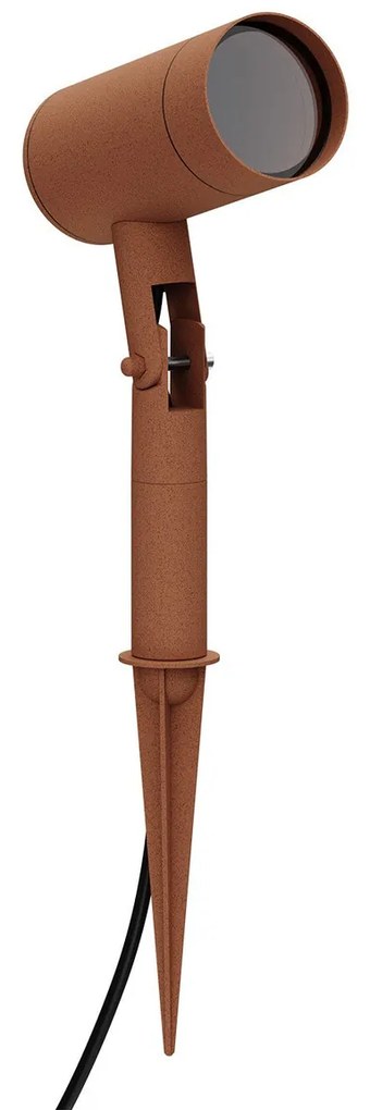 Faretto con Picchetto GU10 da Giardino Orientabile Serie SHADOW - Corten