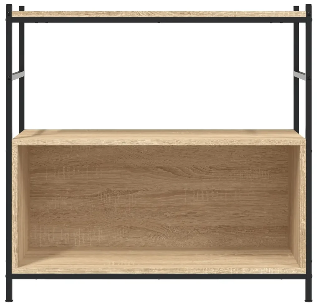 Libreria rovere sonoma 80x30x78,5 cm legno multistrato e ferro