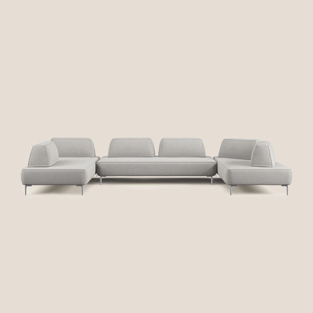 Newton divano panoramico modulare con schienali movibili T07 grigio