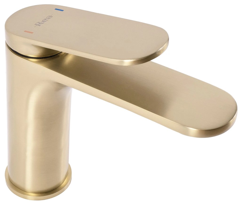 Rubinetto da lavabo Rea Marco Brush Gold low