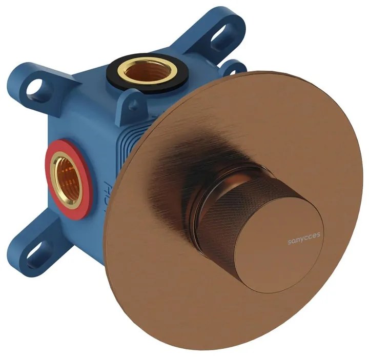 Rubinetto per doccia ad incasso monocomando Loop K oro rosa lucido SANYCCES