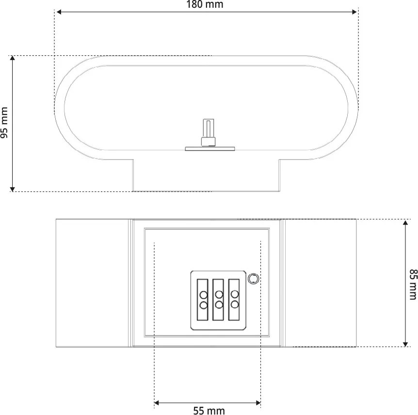 Applique da Parete LINEAR in Gesso Pitturabile G9