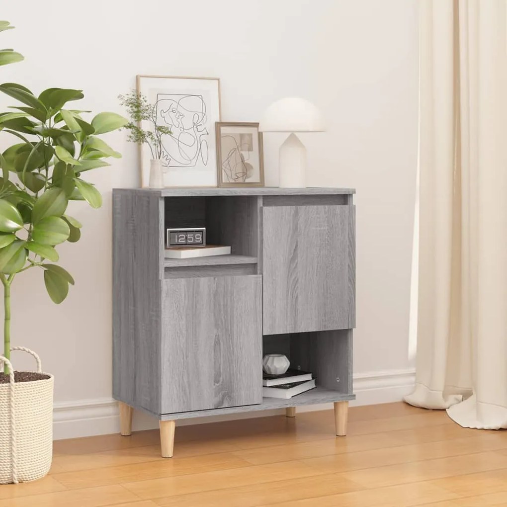 Credenza Grigio Sonoma 60x35x70 cm in Legno Multistrato