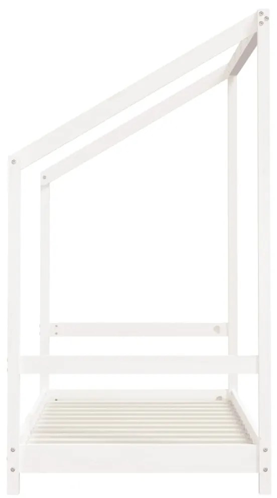 Giroletto per bambini bianco 80x160cm in legno massello di pino