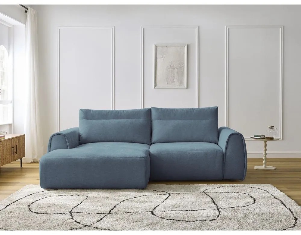 Divano angolare blu Aden – Bobochic Paris