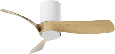 Ventilatore da soffitto Nemo pale effetto rovere, struttura bianco ø 72 cm MANTRA