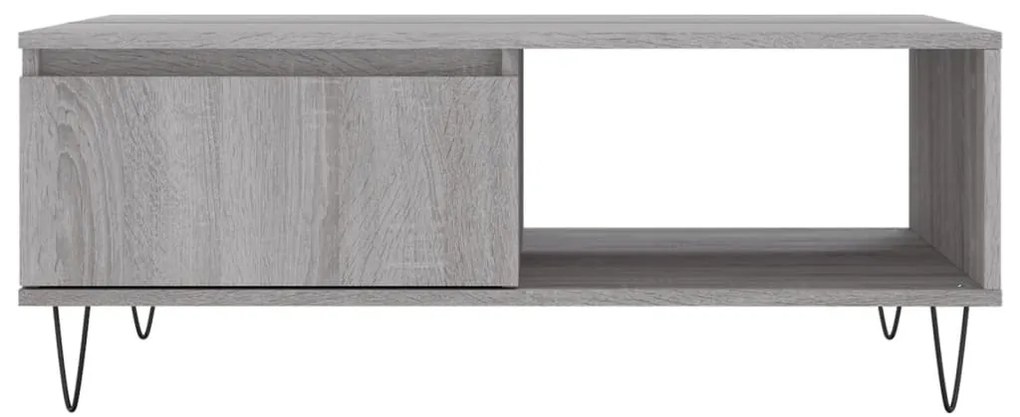 Tavolino da salotto grigio sonoma 90x60x35 cm legno multistrato