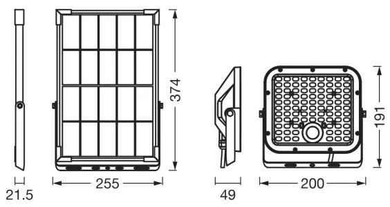 Ledvance - Riflettore LED solare con sensore FLOOD SPLIT LED/30W/6,4V IP65 + +TC