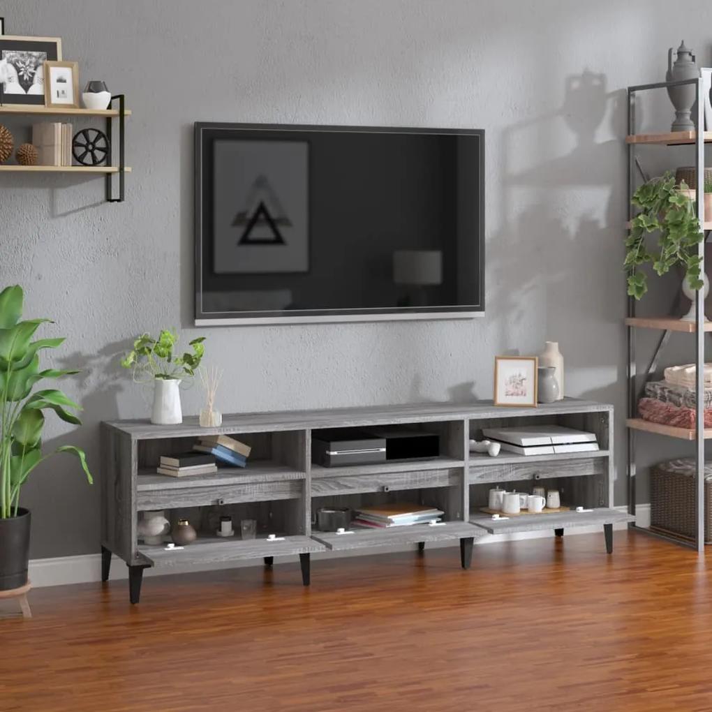 Mobile porta tv grigio sonoma 150x30x44,5 cm legno multistrato