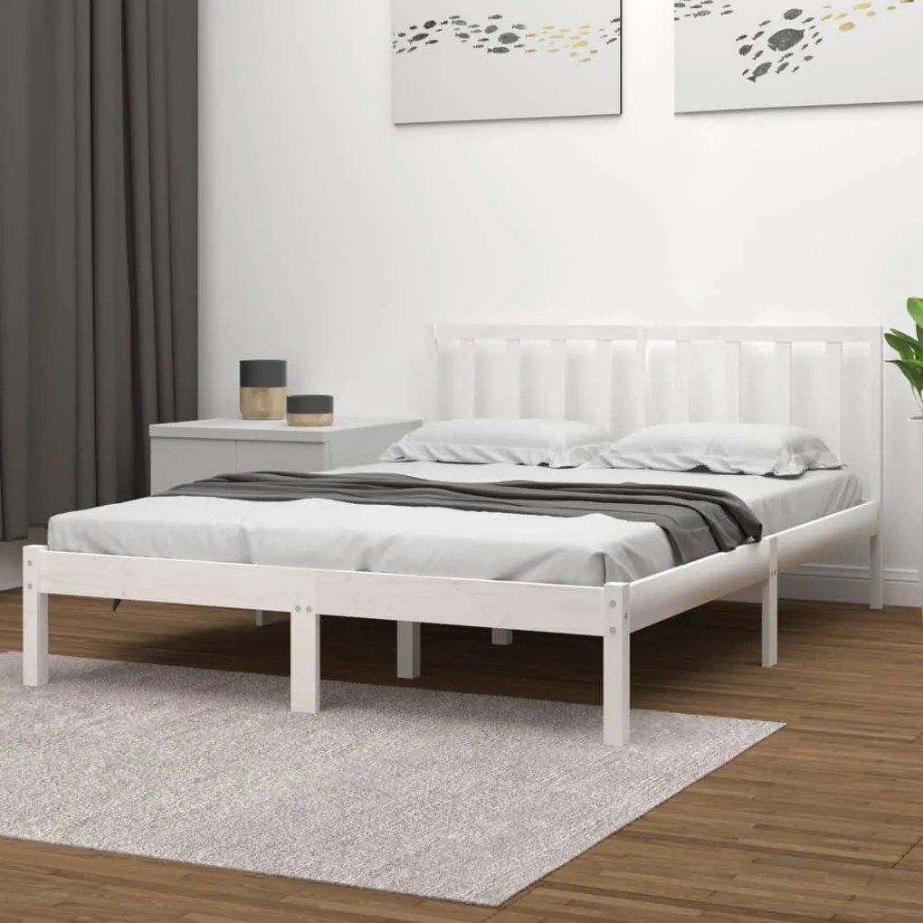 Giroletto Bianco İn Legno Massello Di Pino 200x200 Cm /