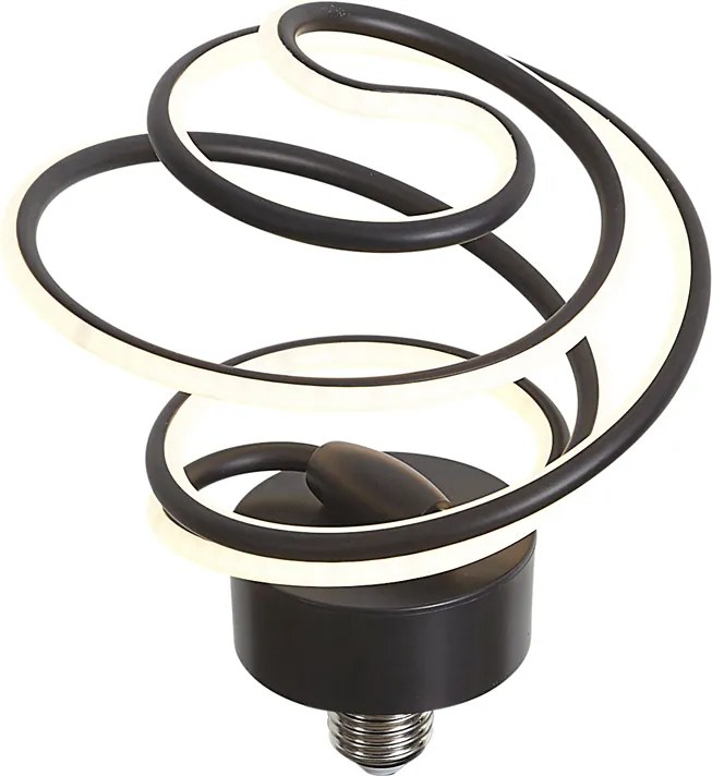 Lampadina decorativa LED E27 nera a spirale 6W 370 lm 3000K