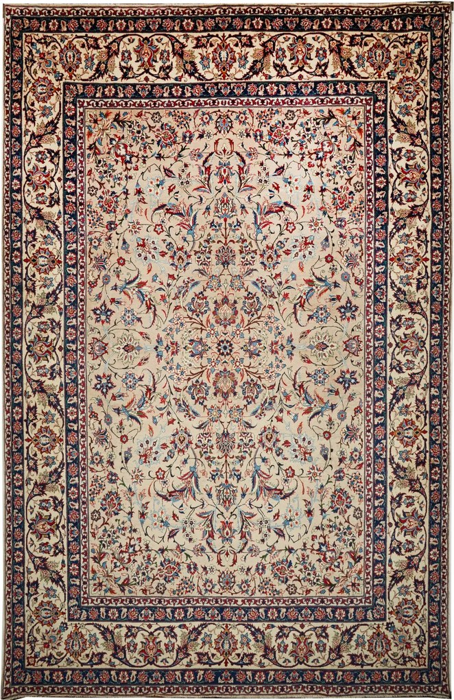 Kashan Tappeto persiano 310 x 480 Beige (Iran) Annodato A Mano