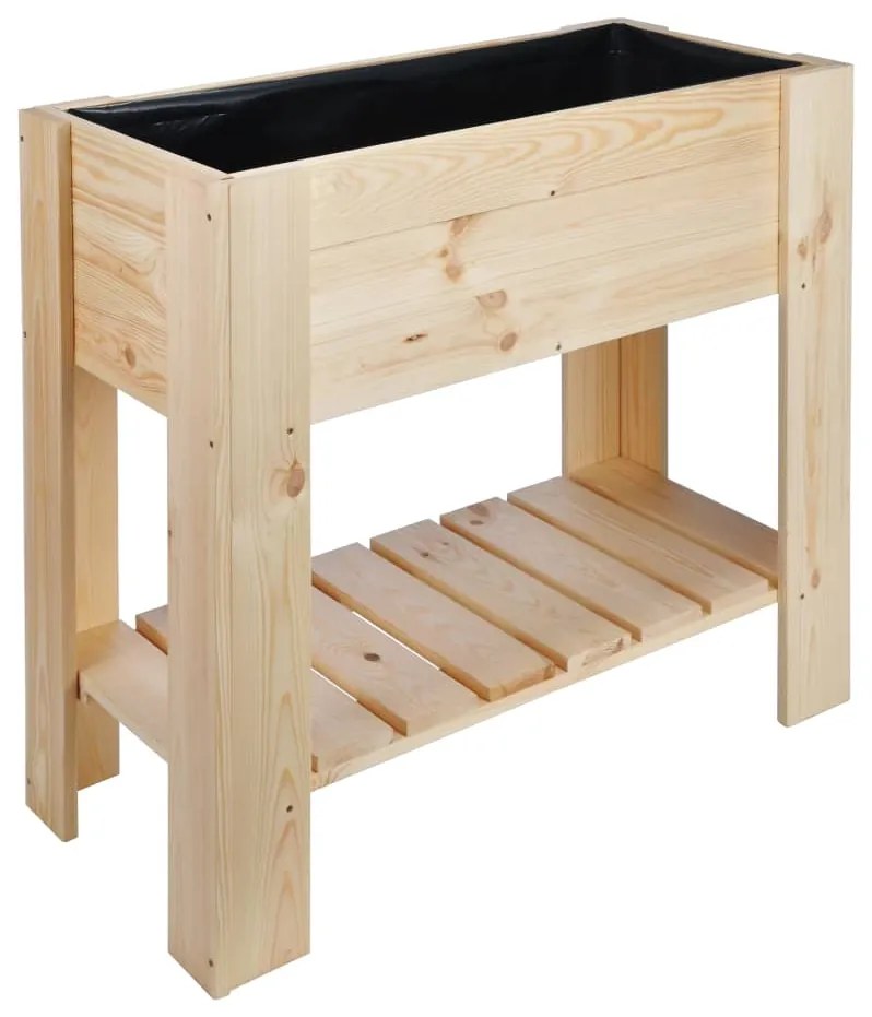 Fioriera Rialzata 92x41x80 Cm İn Legno Di Pino /