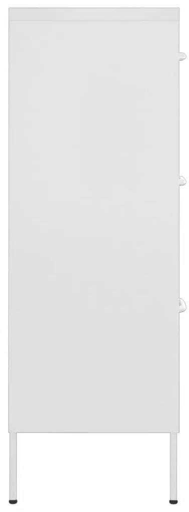 Cassettiera bianca 80x35x101,5 cm in acciaio