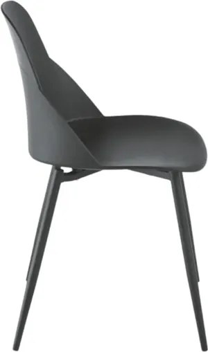 Sedia in polipropilene Nero con gambe in metallo - MILA 2 sedie