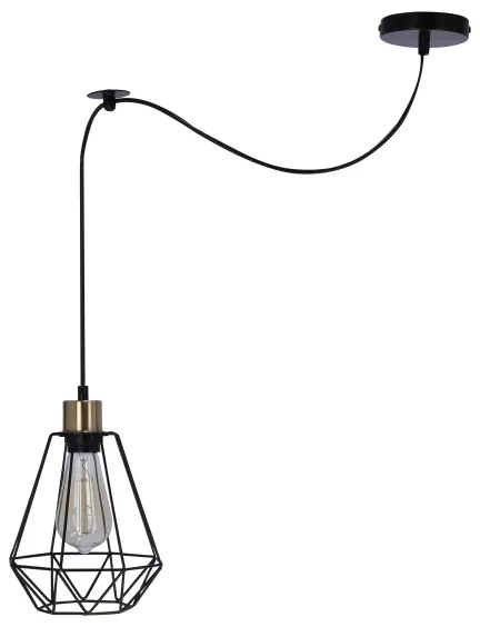 Lampadario a sospensione con filo PRIMO 1xE27/60W/230V ragno