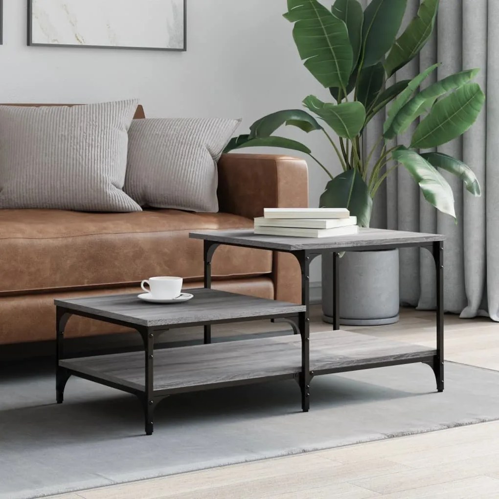 Tavolino Salotto Grigio Sonoma 100x50,5x45cm Legno Multistrato /