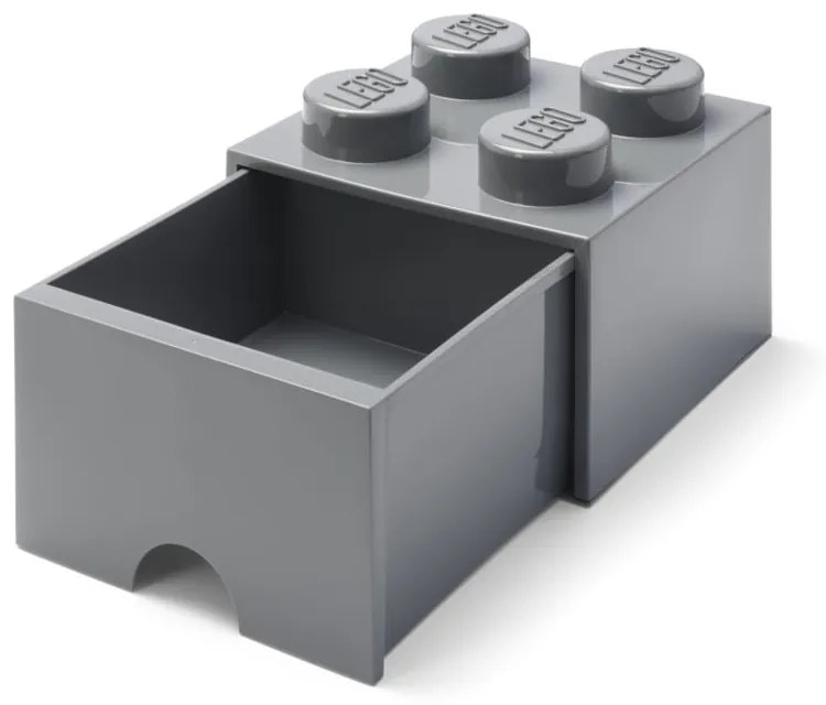 Contenitore per bambini grigio scuro con cassetto - LEGO®