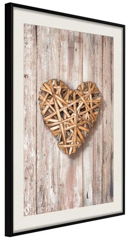 Poster  Wicker Love  Cornice Quadri Cornice nera con pass-partout, Larghezza x Altezza Home decor 30x45