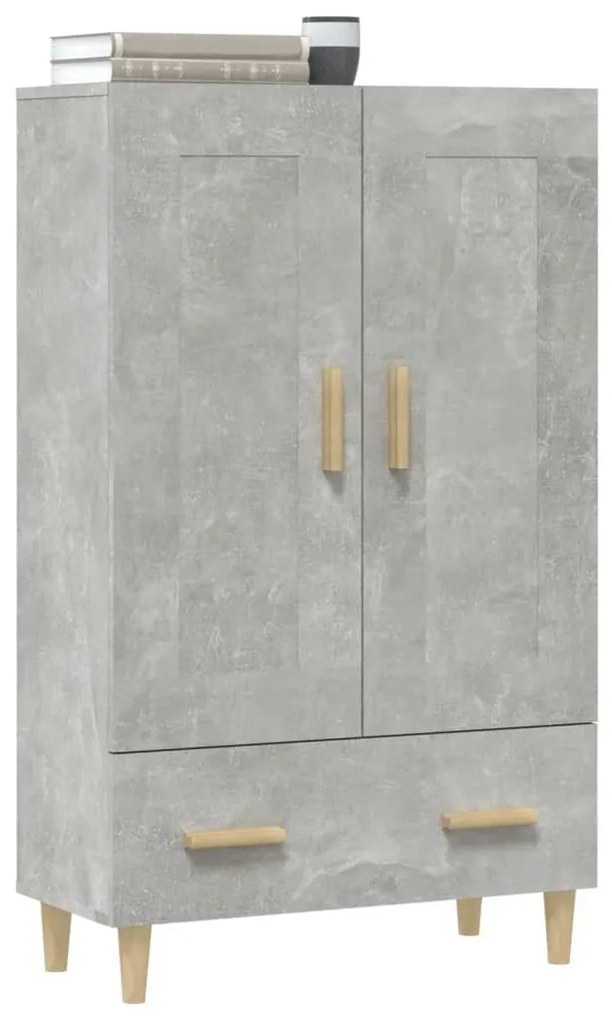 Credenza grigio cemento 70x31x115 cm in legno multistrato