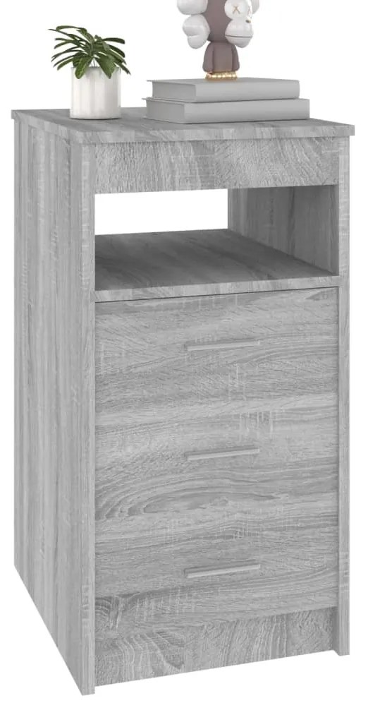 Cassettiera Grigio Sonoma 40x50x76 cm in Legno Multistrato